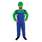 P'tit clown re10443, déguisement adulte de plombier vert taille l / xl P'tit clown re10443, déguisement adulte de plombier vert taille l / xl