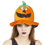P'tit clown re10533 - chapeau adulte velours citrouille