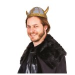 P'tit clown re11101 - casque de viking adulte, cornes courtes