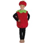 P'tit clown re11581 - d�guisement enfant fraise 3 / 4 ans