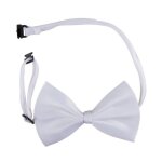 Noeud papillon tissu, blanc