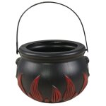 P'tit clown re14206 - chaudron de sorcière plastique noir avec flammes de 17 cm P'tit clown re14206 - chaudron de sorcière plastique noir avec flammes de 17 cm