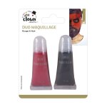 P'tit clown re14501 - kit deux fards gras, tube rouge + noir