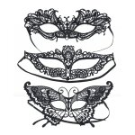 P'tit clown re16116, loup tissu dentelle noir (x1)