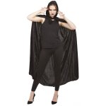 P'tit clown re16211 - cape tissu velours avec capuche noire 140 cm, adulte