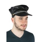 P'tit clown re17105 - casquette de biker adulte avec chaine, simili cuir noir P'tit clown re17105 - casquette de biker adulte avec chaine, simili cuir noir