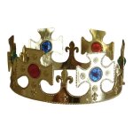 P'tit clown re17160 - couronne de roi or et pierres en couleurs