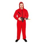 P'tit clown re18046 - dguisement combinaison rouge ado taille 14 / 16 ans