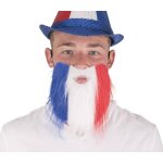 P'tit clown re18181 - moustache et barbe france bleu blanc rouge