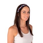 P'tit clown re18300, bandeau headband tress� supporter france bleu blanc rouge