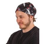 P'tit clown re19112 - bandana, tissu noir avec têtes de mort, 50 x 50 cm P'tit clown re19112 - bandana, tissu noir avec têtes de mort, 50 x 50 cm