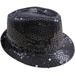 P'tit clown re20193, chapeau borsalino sequins noir