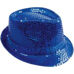 P'tit clown re20196, chapeau borsalino sequins bleu