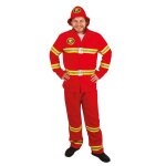 P'tit clown re21098 - dguisement adulte pompier rouge taille s / m