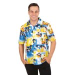 P'tit clown re21102 - chemise hawa�enne palmiers, taille adulte s / m