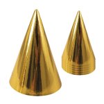 P'tit clown re21801 - sachet de 6 chapeaux pointus mtal or