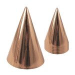 P'tit clown re21802 - sachet de 6 chapeaux pointus mtal rose gold