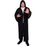 P'tit clown re22159 - cape noire de sorcier  capuche adulte taille s / m