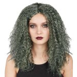 P'tit clown re22173 - perruque sorci�re cheveux boucl�s, vert
