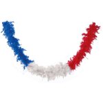 P'tit clown re22401, boa en plumes france bleu, blanc, rouge
