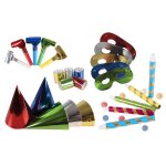 P'tit clown re22403 - kit cotillons pour 5 personnes, mtallis