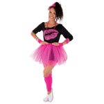 P'tit clown re22662 - set dguisement annes 80 tutu rose