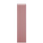 P'tit clown re22721 - lot de 24 grandes bougies bob�che rose gold
