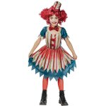 P'tit clown re23136 - dguisement de clown vintage fille 7 / 9 ans