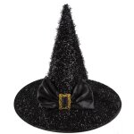P'tit clown re23149, chapeau de sorcire filaments, brillant noir