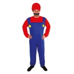 P'tit clown re23218, dguisement adulte de plombier rouge taille xxl