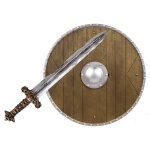 Set pe et bouclier rond