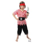 P'tit clown re23298 - dguisement enfant pirate rouge 5 / 6 ans