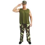 P'tit clown re23305 - dguisement militaire homme, taille s / m