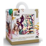 P'tit clown re23443 - kit cotillons color party pour 10 personnes en boite