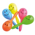 P'tit clown re23477 - lot de 4 mini jouets maracas
