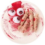 P'tit clown re23584 - d�co organes sanglants yeux et doigts dans assiette