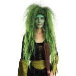 P'tit clown re23588 - perruque sorci�re cheveux longs verts