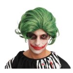 P'tit clown re23614 - perruque de clown diabolique adulte