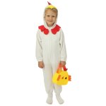 P'tit clown re23839 - d�guisement enfant peluche poussin avec panier 5 / 6 ans