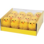 P'tit clown re23841, lot de 12 mini poussins 4cm d�coration p�ques