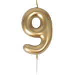 P'tit clown re23939 - bougie anniversaire or chiffre 9