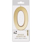 P'tit clown re23950 - bougie anniversaire g�ante or chiffre 0