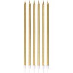 P'tit clown re23965 - lot de 6 bougie fines or