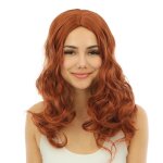 P'tit clown re23979 - perruque longue boucle sans frange roux