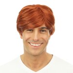 P'tit clown re24001 - perruque courte homme, roux