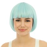 P'tit clown re24011 - perruque cabaret luxe bleu clair
