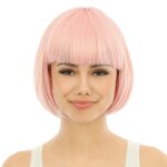 P'tit clown re24012 - perruque cabaret luxe rose clair