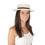 P'tit clown re27010 - chapeau paille canotier adulte