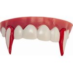 P'tit clown re28530 - dentier rigide avec pte, vampire avec sang sur dents