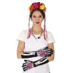 P'tit clown re30046 - set day of the dead, serre - tte, gants et collier